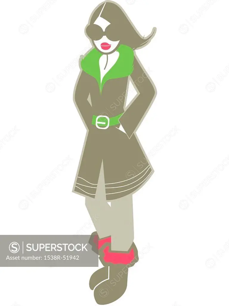 Illustration of a stylish woman