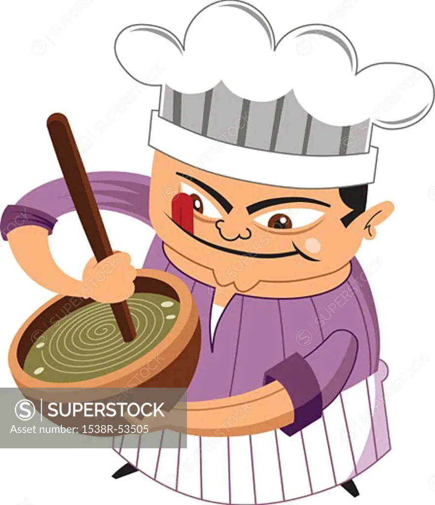 Chef mixing a bowl