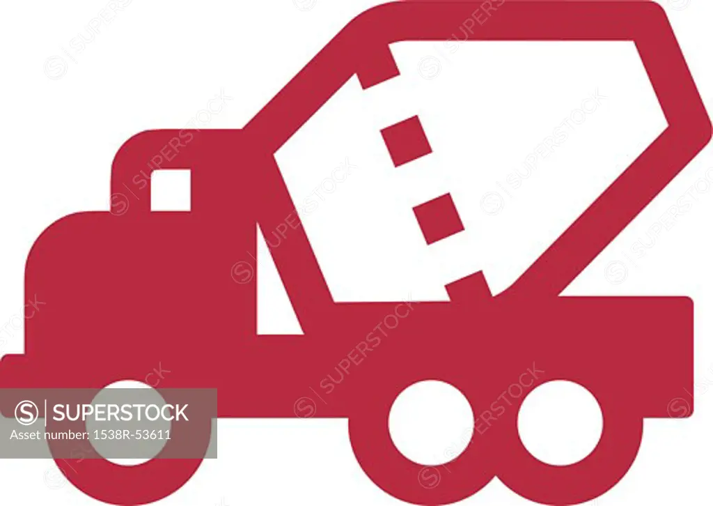 An illustration of a concrete truck