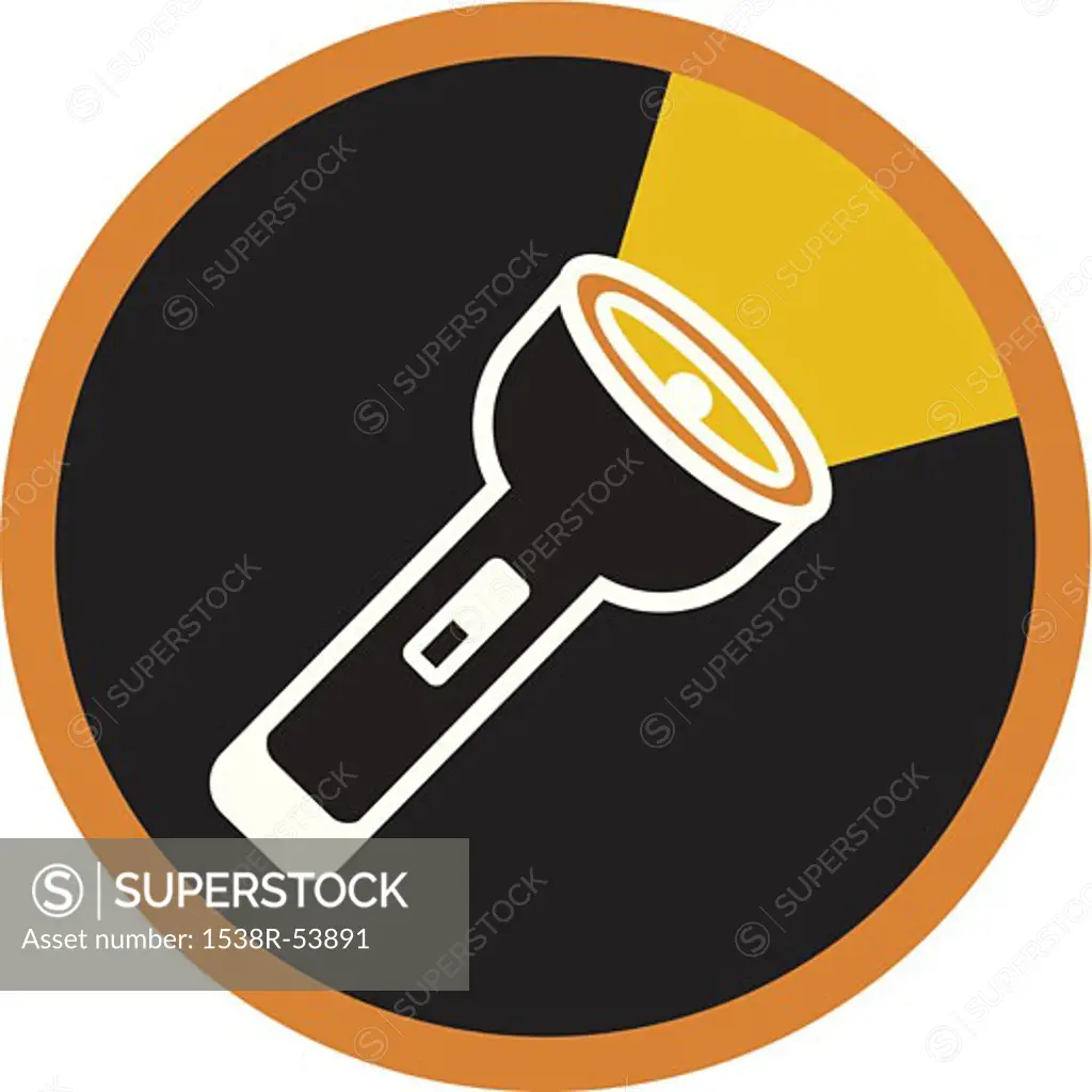 An illustration of a flashlight