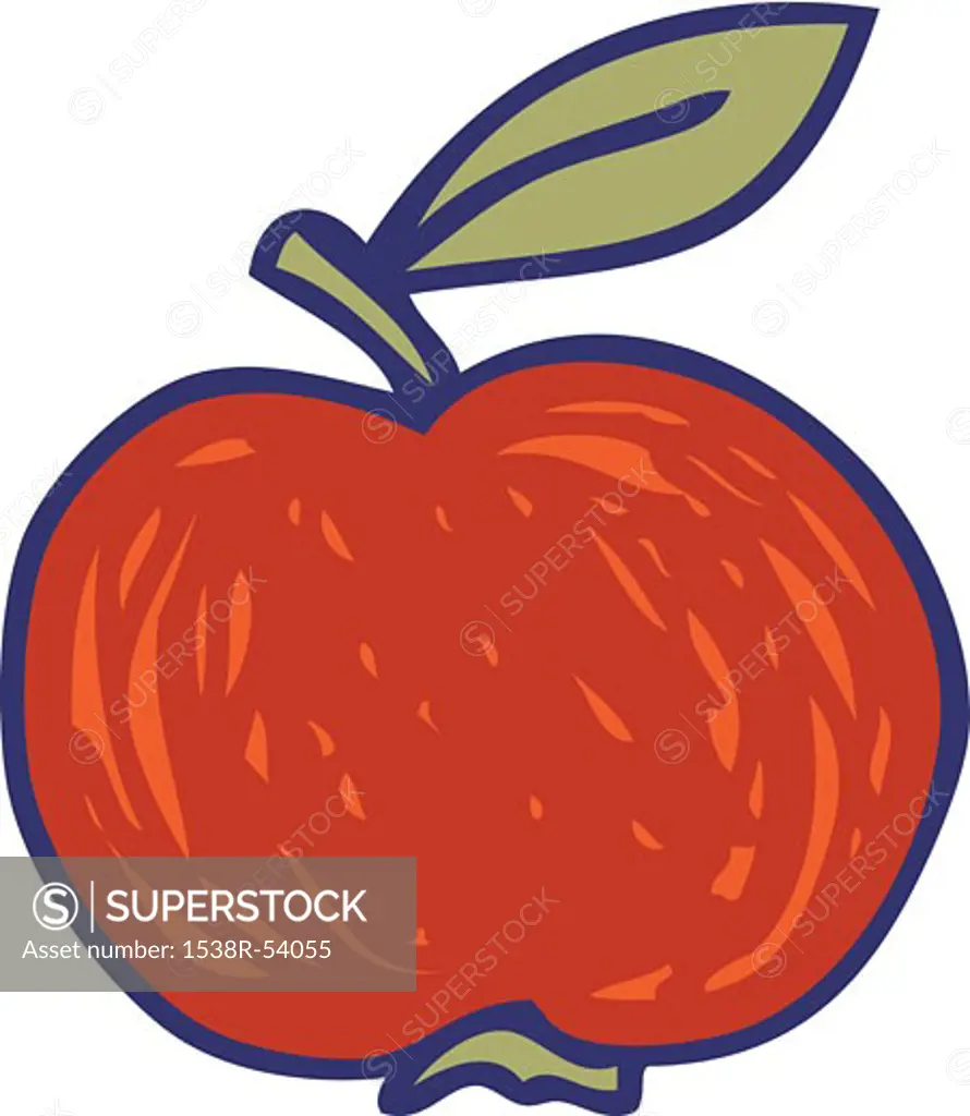 Illustration of a mcintosh apple