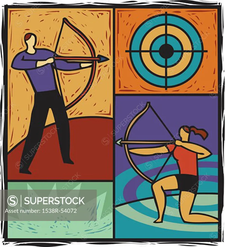 Illustration of archery