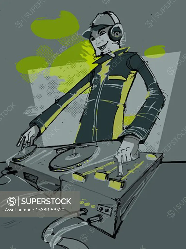 A DJ spinning tracks