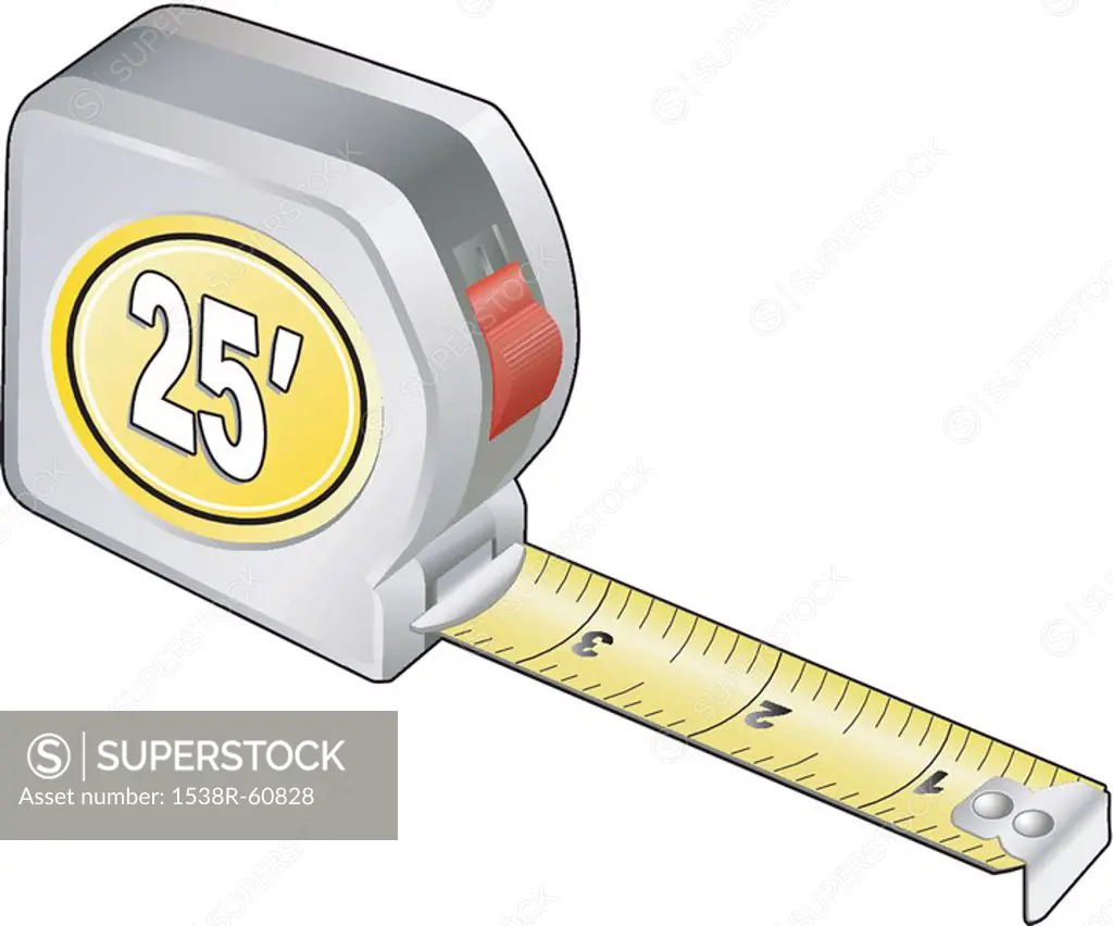 A pictorial illustration of a measuring tape