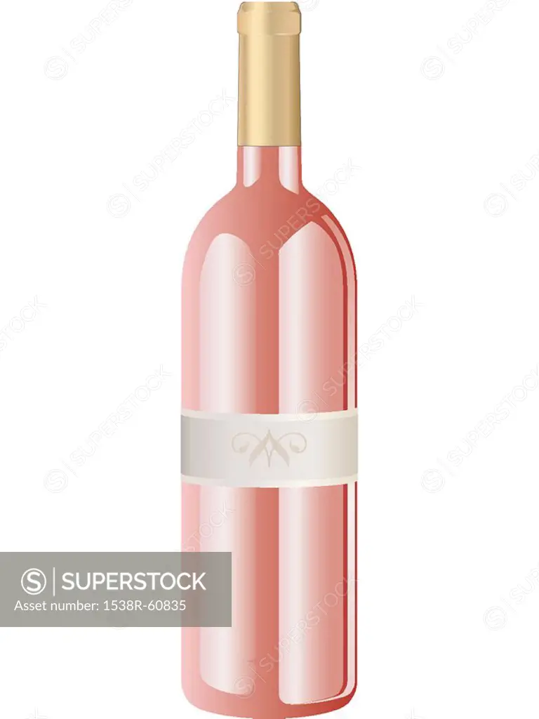 An illustration of a blush wine