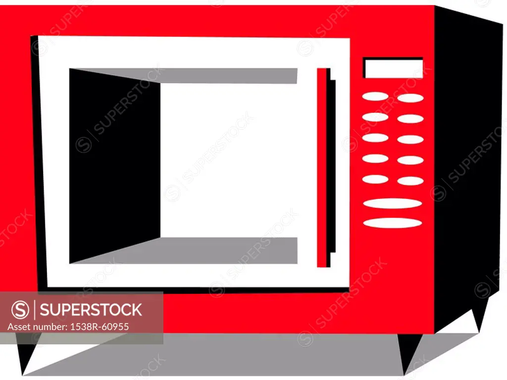 An illustration of a microwave