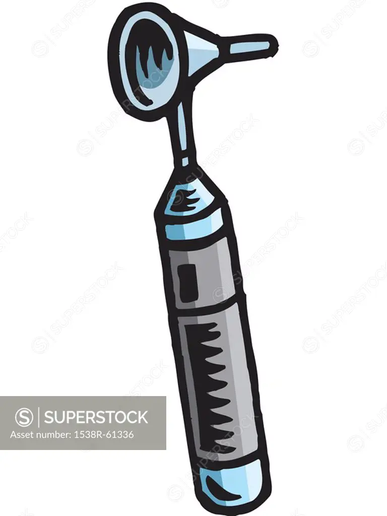 A picture of a medical otoscope