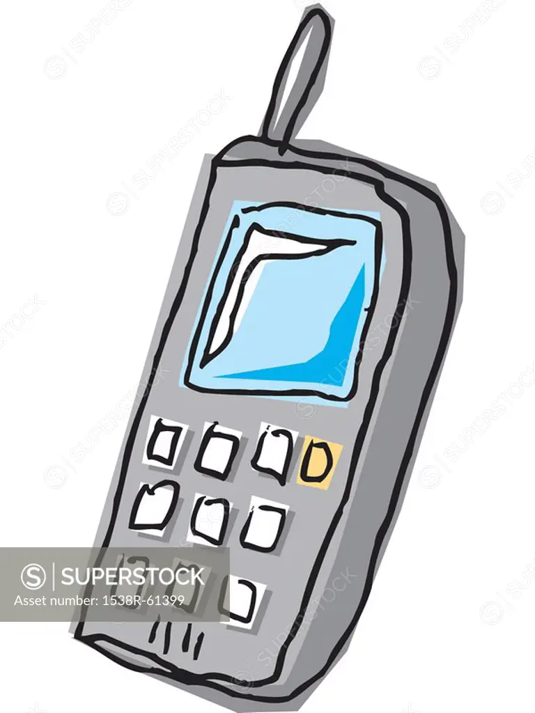 A picture of a grey cell phone