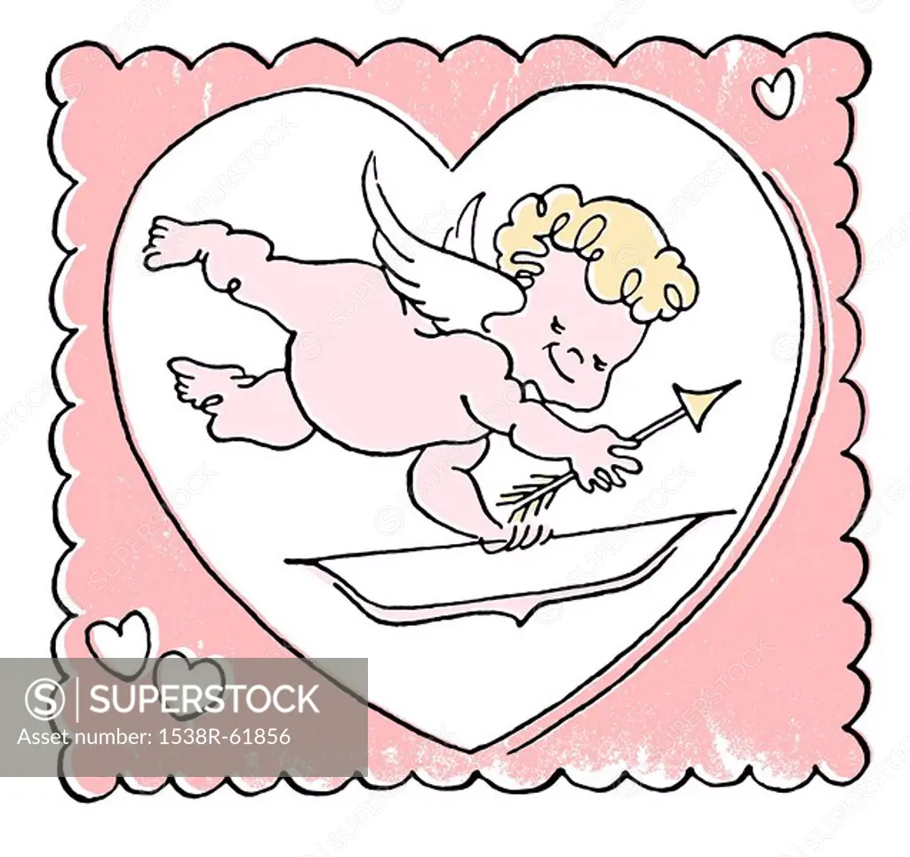 A cartoon illustration of a Valentine