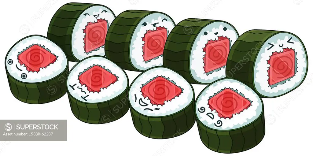 A serve of spicy tuna Sushi roll