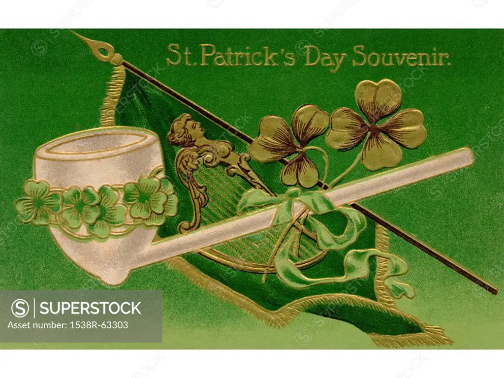 An Irish poem printed on a vintage card