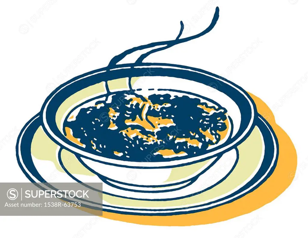 A print of a bowl of soup