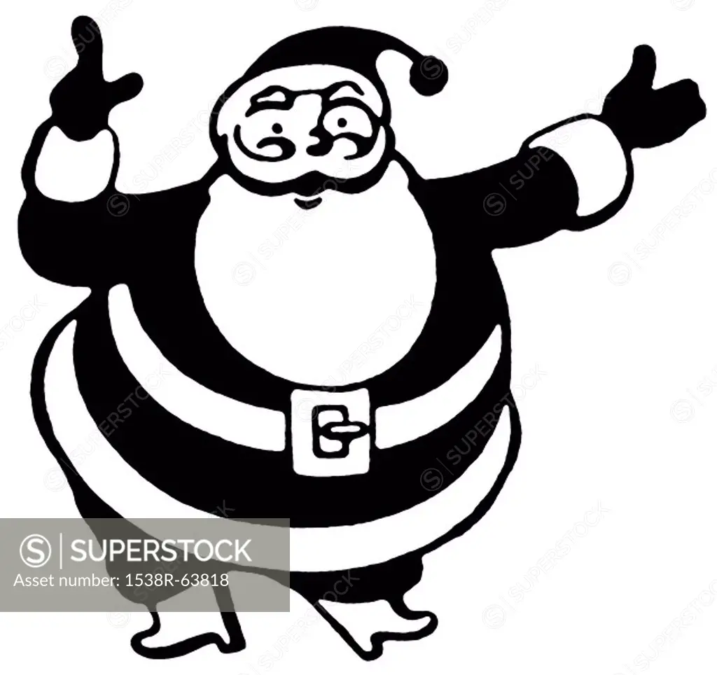 A Christmas inspired Santa illustration