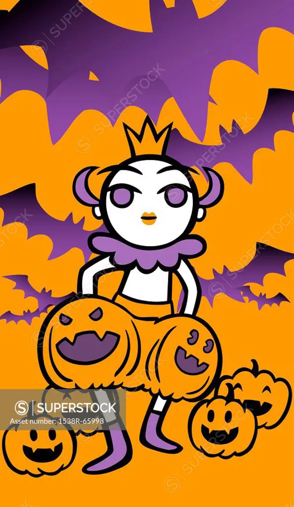 An illustration of a Halloween character