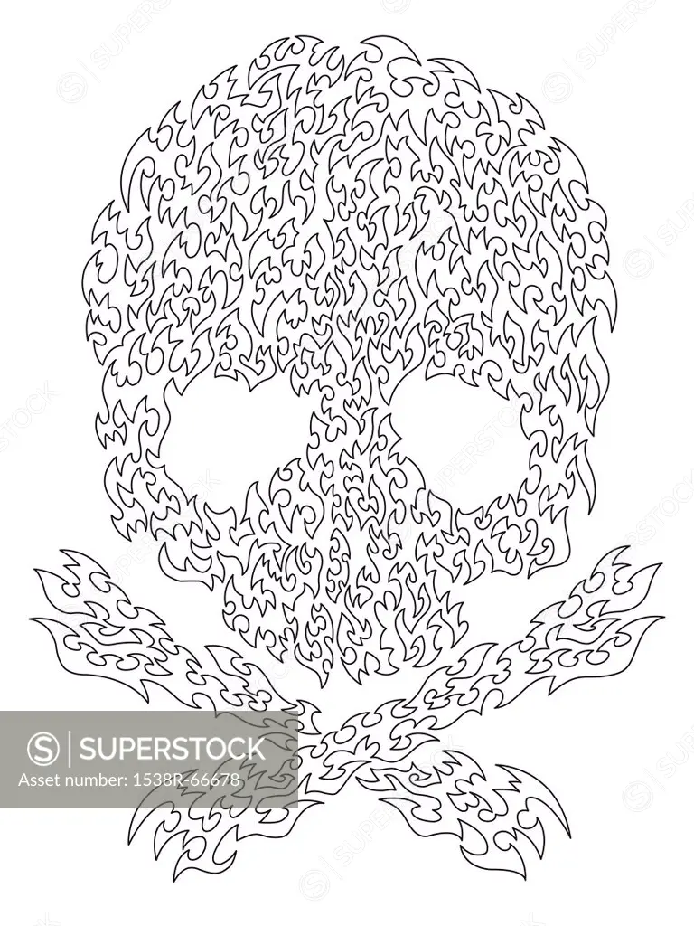 A skull and cross bones
