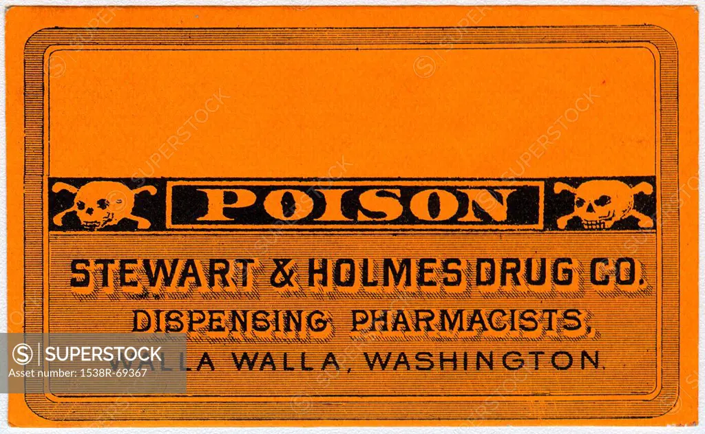 vintage poison label