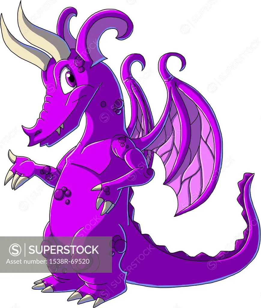 A dragon against white background