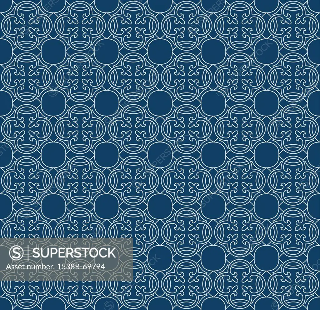 A decorative pattern in teal