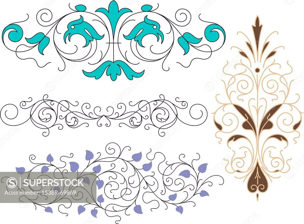 Swirl decorative elements