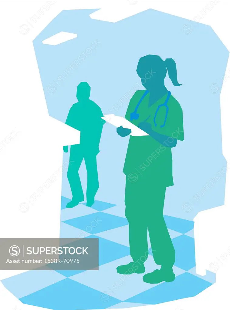 A nurse writing notes on a clipboard
