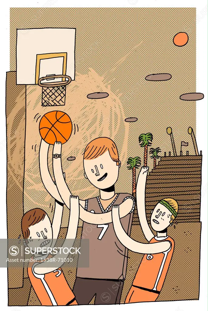 A tall basketball player
