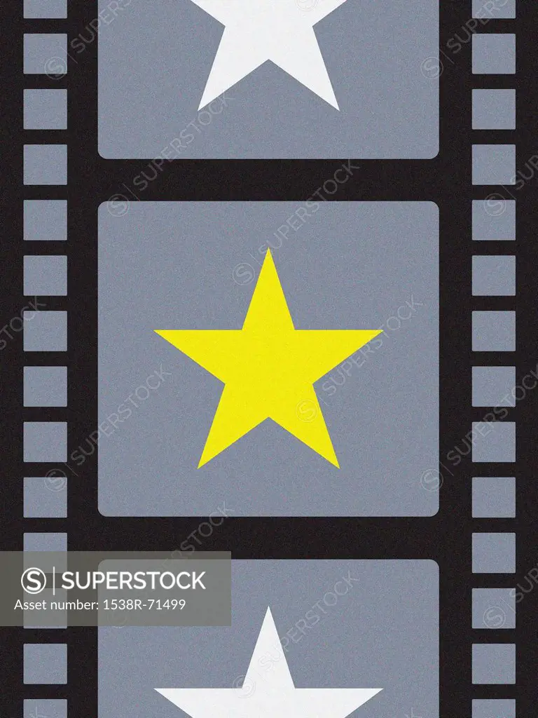 A film strip with stars