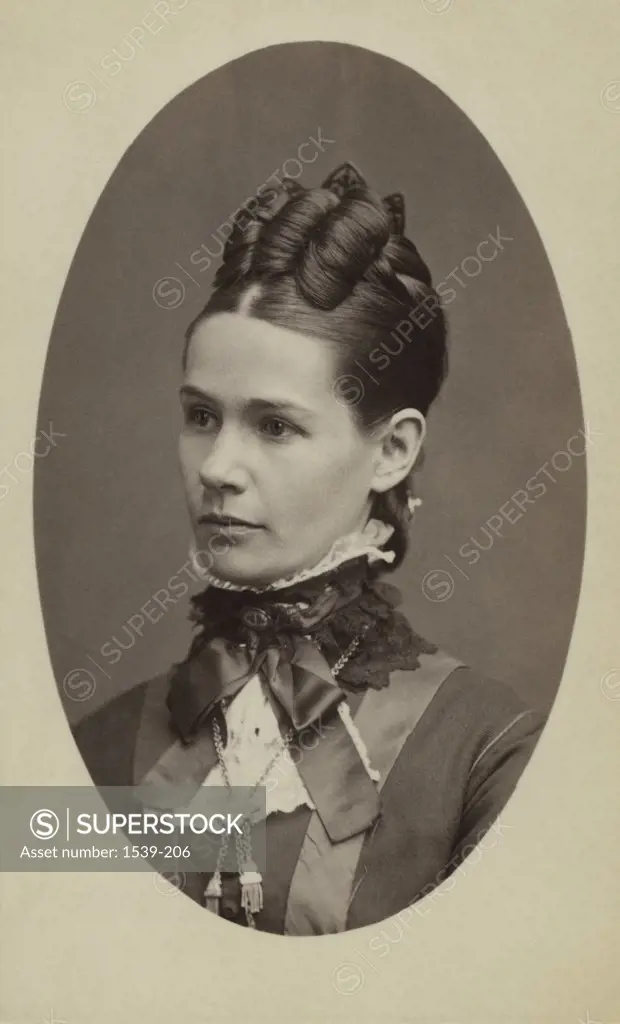 Close-up of a young woman, Sacramento, California, USA, 1870