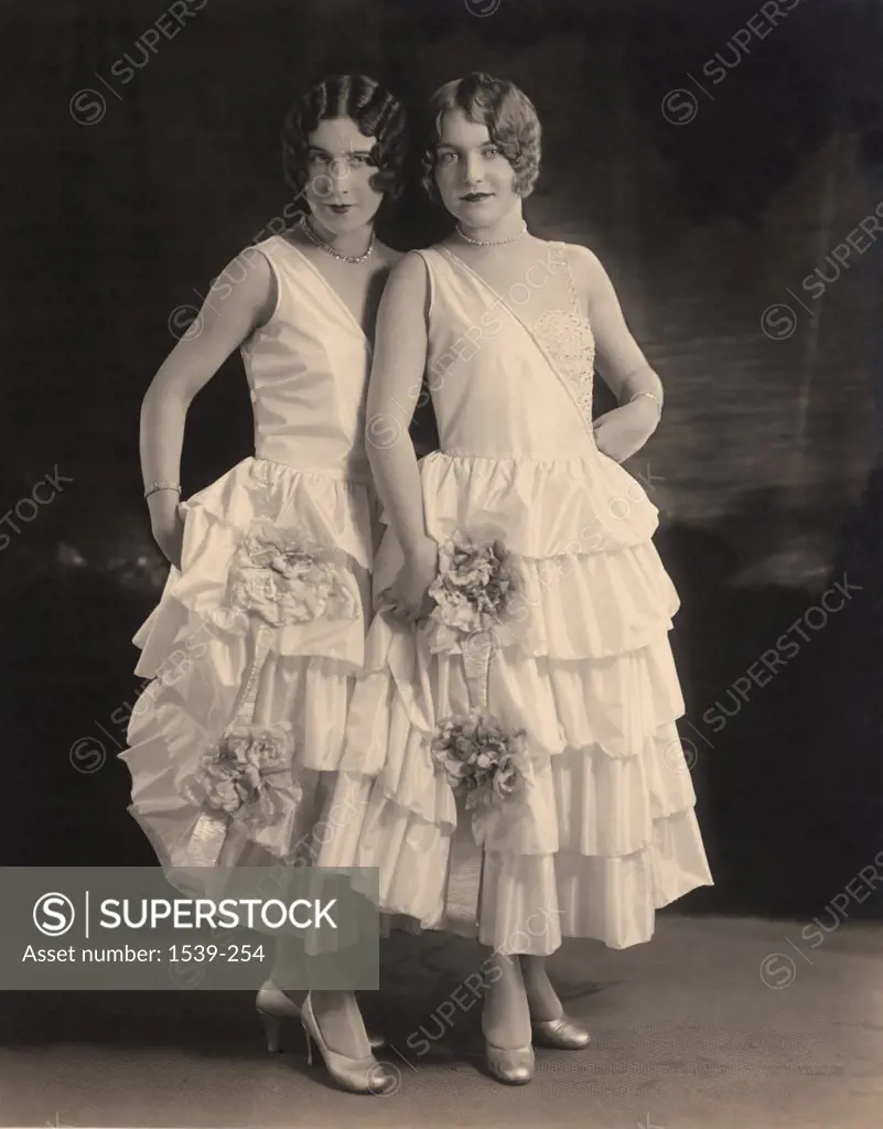 Two young women stage performers known as the Gilbert Sisters, Kansas City, Missouri, USA, c.1925