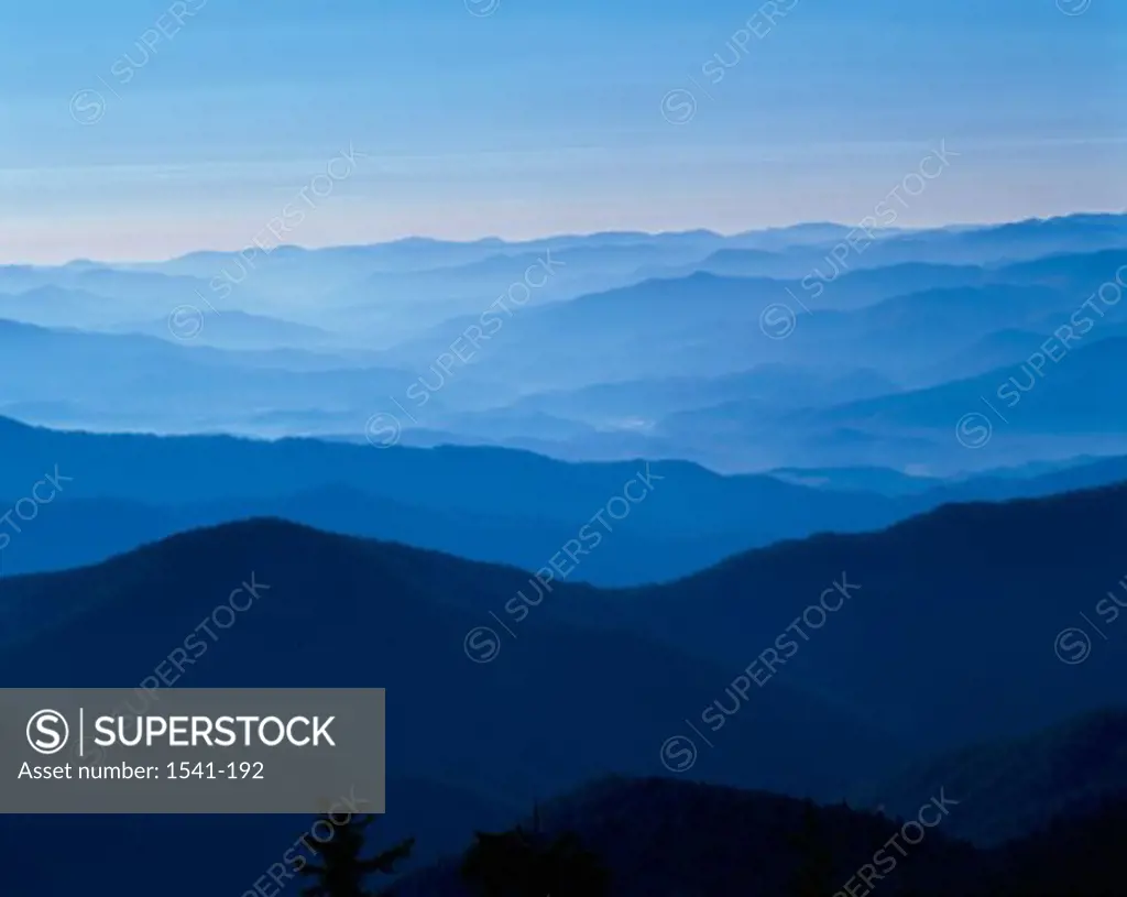 Panoramic view of a mountain range, Great Smoky Mountains National Park, Tennessee, USA