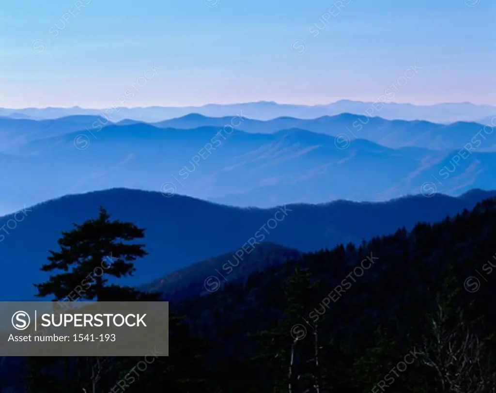 Panoramic view of a mountain range, Great Smoky Mountains National Park, Tennessee, USA