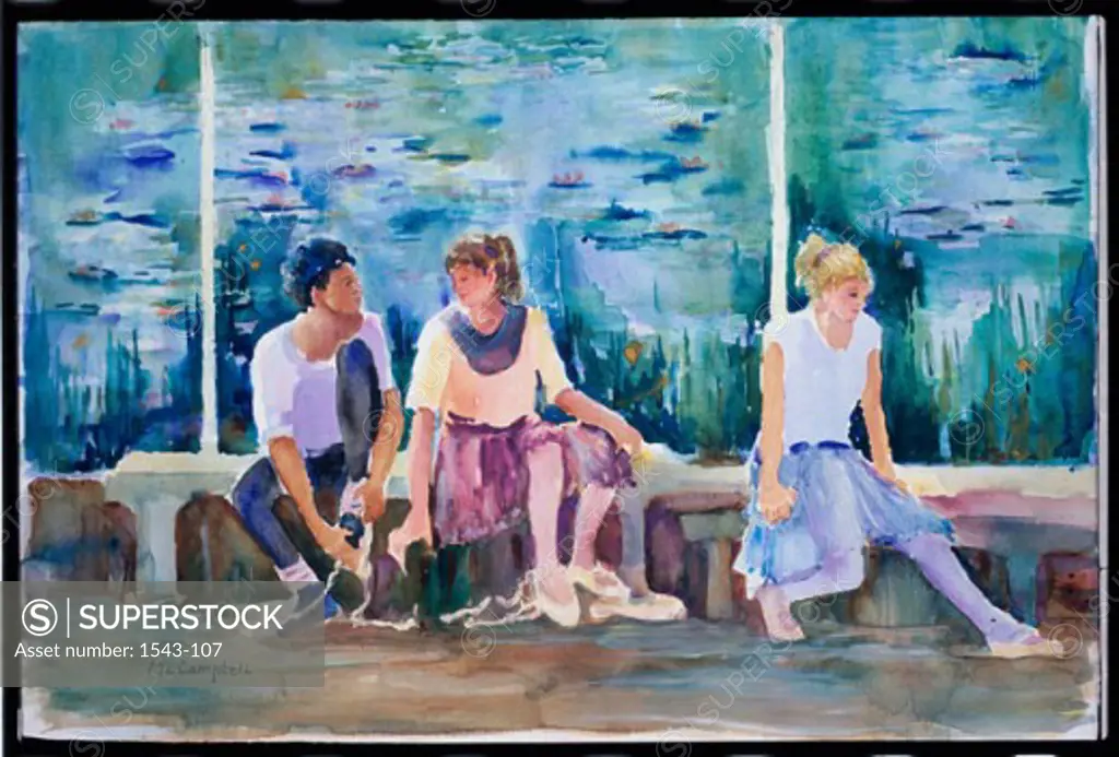 Ballet Monet  2003 Margie Livingston Campbell (20th C. American) Watercolor