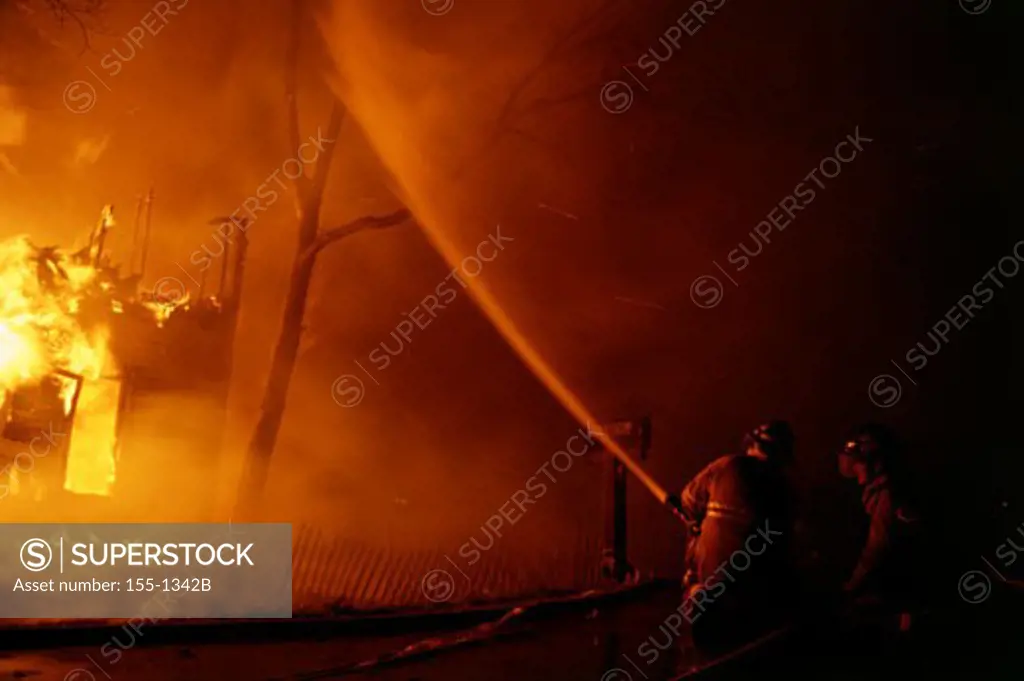Firefighters during rescue operation
