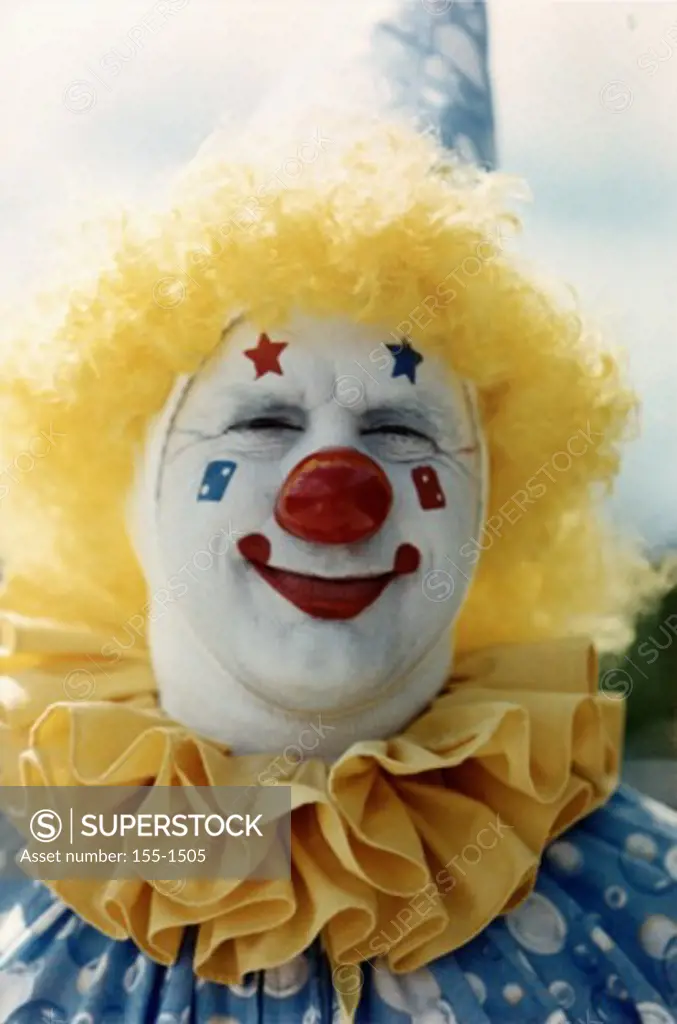 Close-up of a circus clown
