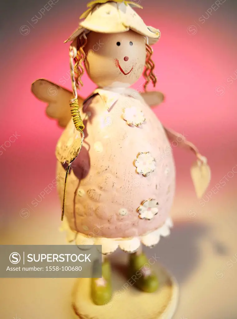 Decoration, metal figure, angels, fuzziness,    Decoration articles, figure, angel figure, metal angels, guardian angels, metal, Accessoire, stand nic...
