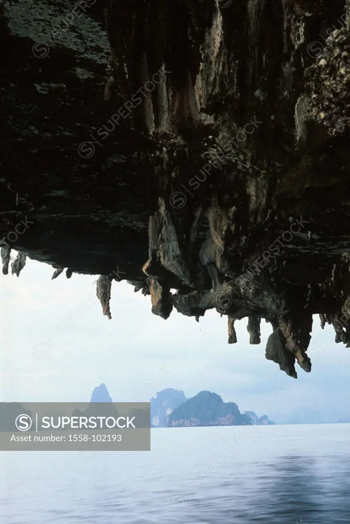 Thailand, Phang Nga bay, lime rocks,  Detail,   Asia, southeast Asia, Phangnga, bay, Indian ocean, destination, landscape, islands, rock islands, regi...