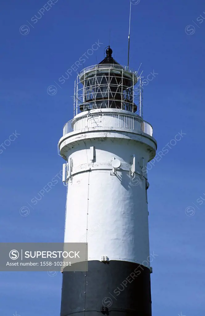 Germany, Schleswig-Holstein, island  Sylt, Kampen, lighthouse, detail,   Northern Germany, North Frisian islands North frieze country coast tower beac...