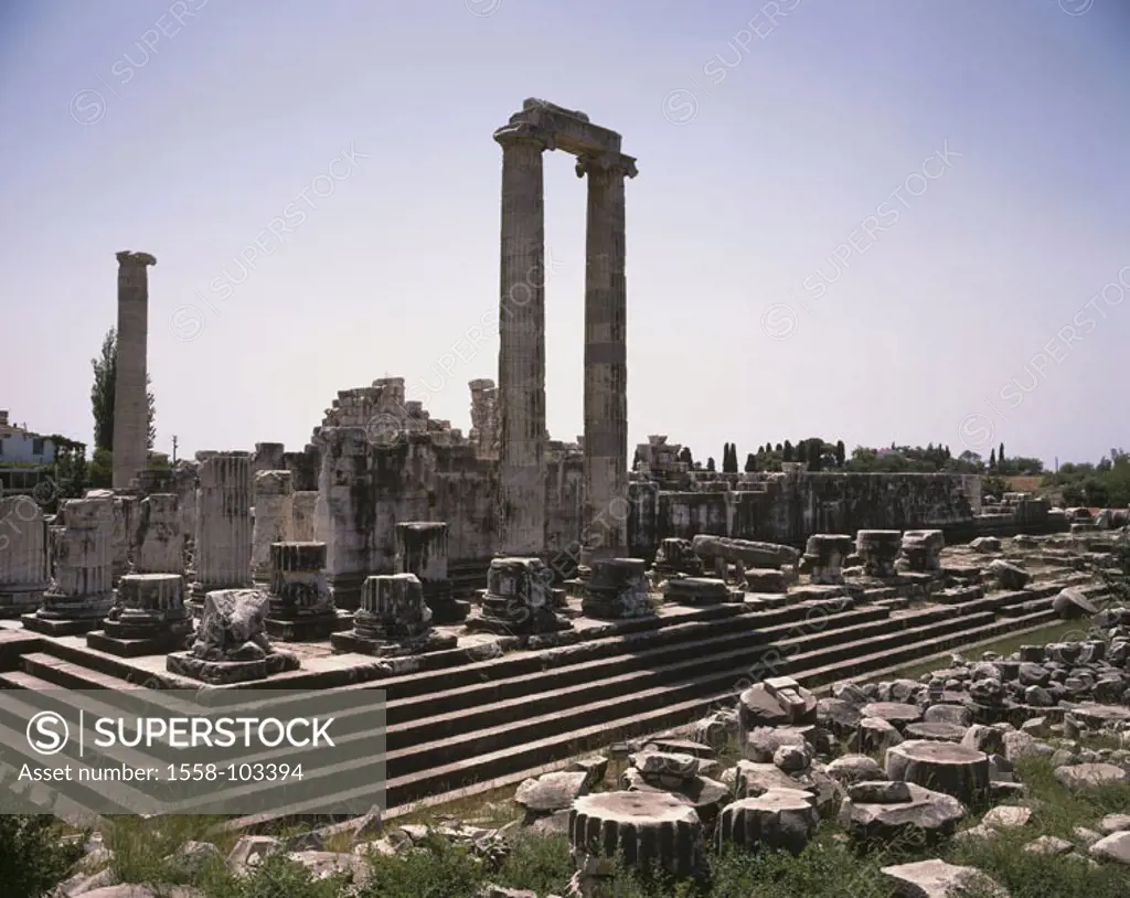 Turkey, Didyma, Ruinenstätte,  Temples of the Apollon,   Anatolia, temple ruin, ruins, remains, Apollontempel, Apollonheiligtum, Didymaion, sanctuary,...