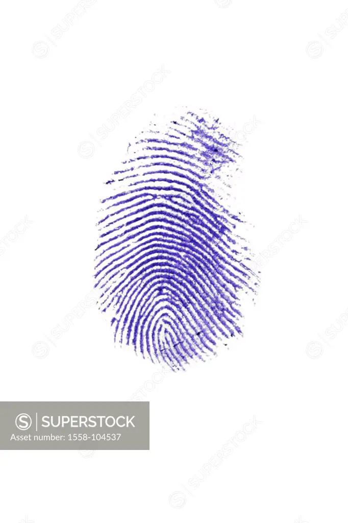 Fingerprint, blue,    Series, mark, fingers, Papillarlinien, grooves, lines, symbol, persons identification, identification, identity, identification,...