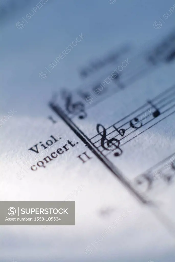 Grade notebook, score, close-up,    Series, music, music, grade leaf, work of music, composition, musical notation, music music, Klassik, Violinschlüs...