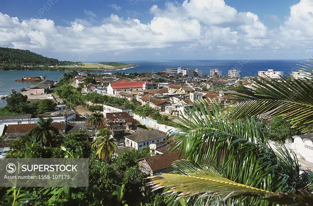 Cuba, Baracoa, place-overview, sea-gaze, Central America, coast, coast-area, village, houses, residences, destination, tourism,