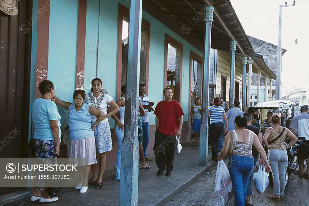 Cuba, Baracoa, models alley, pedestrians, no tourism release, Central America, crowd, outside, symbol, destination, village, houses, residences, passe...