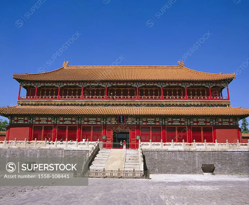 China, Peking, inside city, emperor-city, formerly ´Zijincheng´, Purpurne Verbotene city main-yard side-buildings Asia people´s republic, capital, Bei...