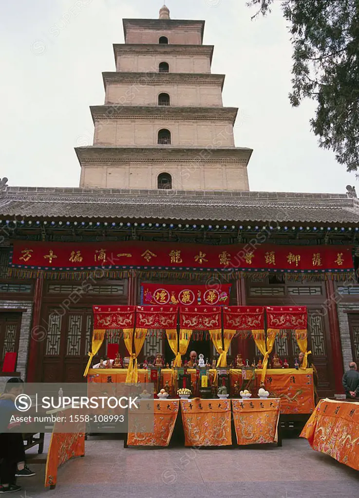 China, province Shaanxi, Xi´an, big game-goose pagoda, ´since Yanta´, temples, no mr, Asia, monk, sacrifices, people´s republic, Yanta Lu, historicall...