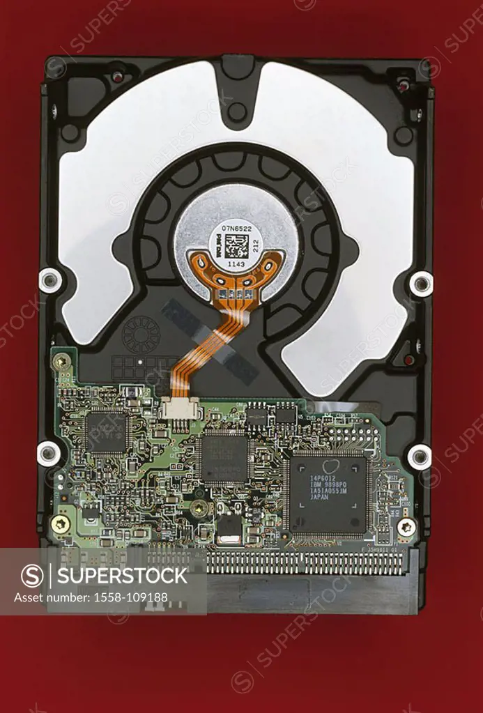 Hard disk, circuit board, hardware, hard disk-storage, storage-medium, magnetic disk-storage, magnetic disk, data carriers, data, information, collect...