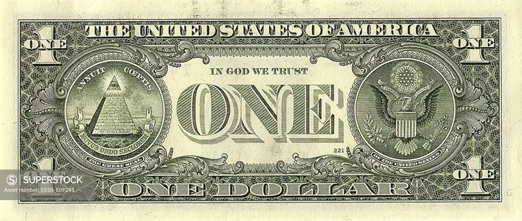 Bill, American, one dollar, rear, America, money, U S  dollar, dollar-grade, lapel, currency, foreign exchange, finances, value, finance-market, fact-...