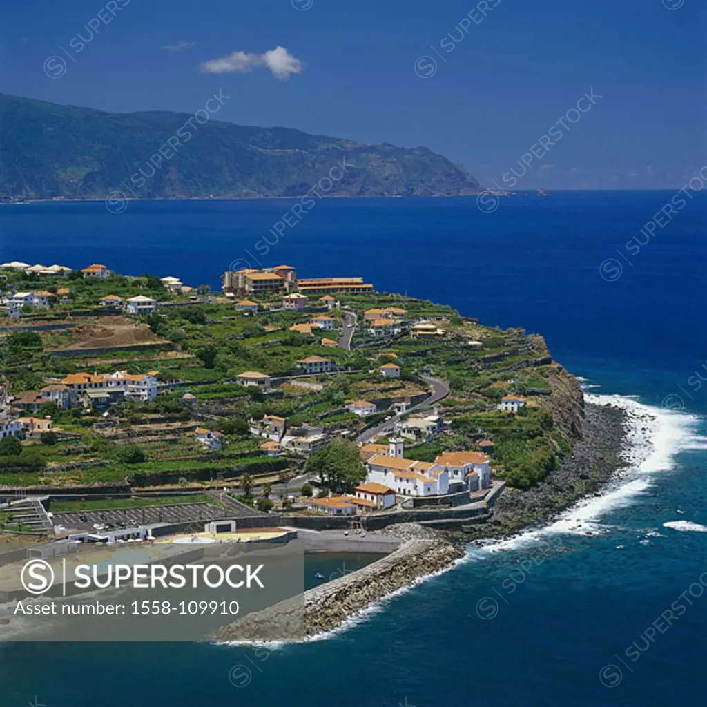 Portugal, island Madeira, coast, Seixal, place-overview, sea, Europe, island-group, Atlantic, North-coast, overview, summers,