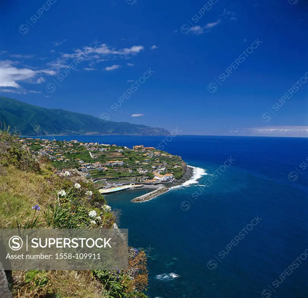 Portugal, island Madeira, coast, Seixal, place-overview, sea, Europe, island-group, Atlantic, North-coast, overview, summers,