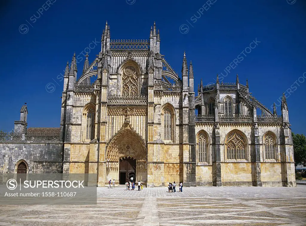 Portugal, Estremadura, Batalha, cloister-church, Dominican-cloister, Mosteiro de Santa Maria there Vitoria, cloister, church, parish-church, Mosteiro ...