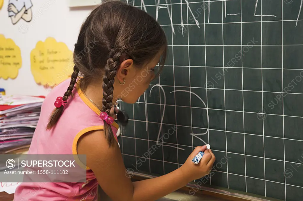 School, classrooms, instruction, blackboard, school-beginner, writes, side-portrait, primary school, school-instruction, school class, school-blackboa...