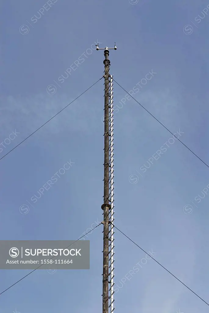Measuring site, detail, mast, instep-ropes, heavens, blue, 04/2006